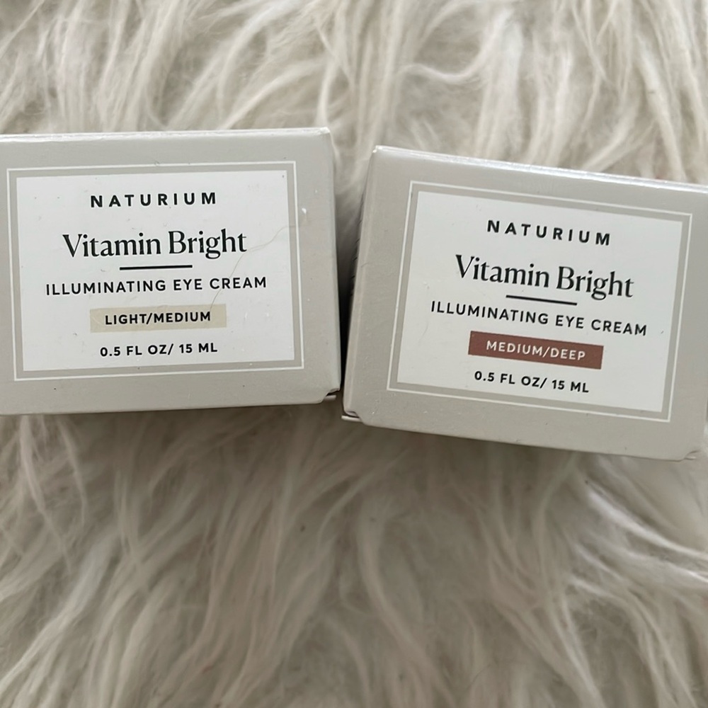 NIB Naturium VITAMIN BRIGHT ILLUMINATING EYE CREAM $44 duo (2) includes both